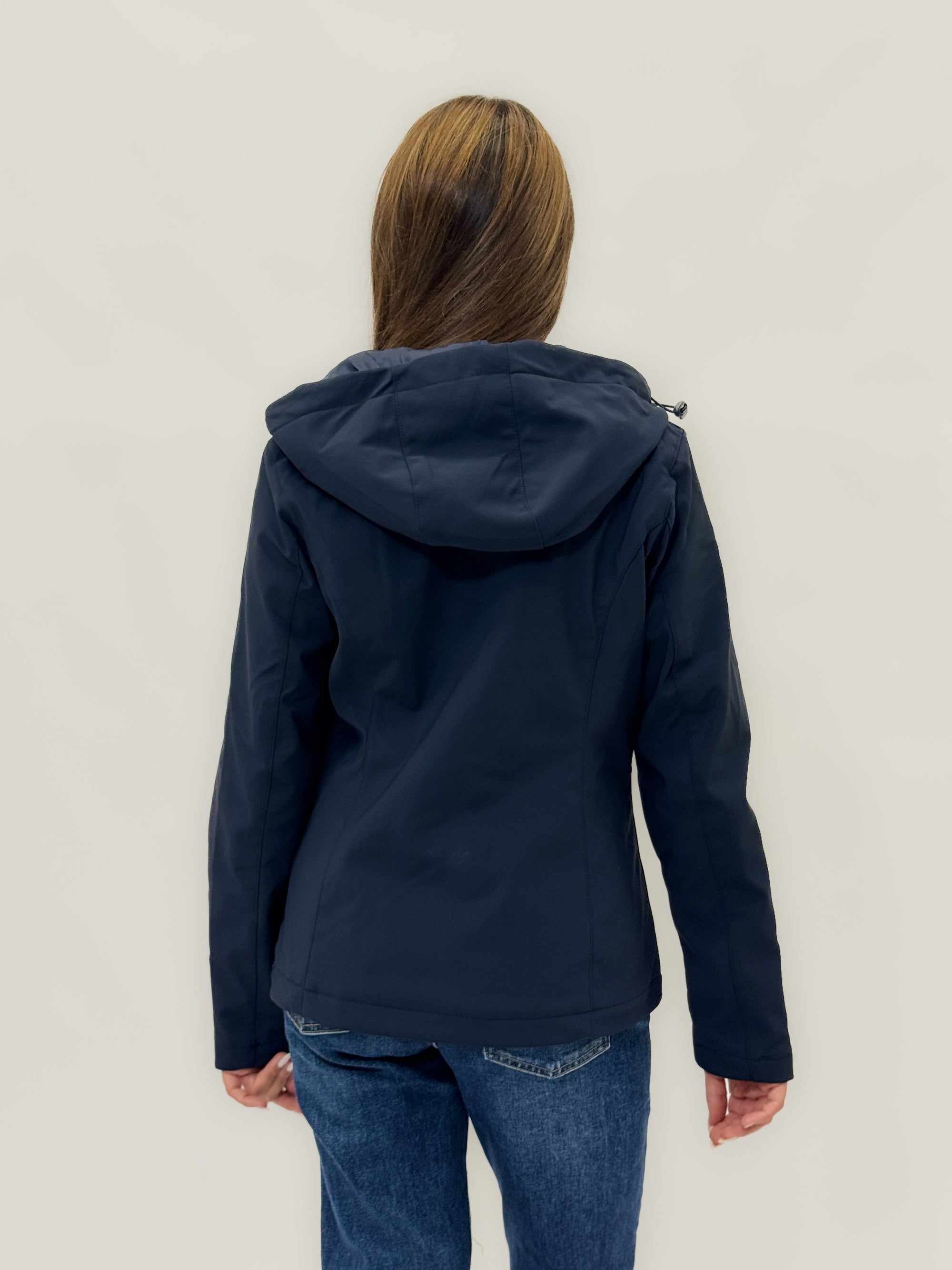 Giacca softshell con cappuccio - tessuto antivento