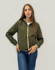 Giacca donna reversibile con zip a contrasto