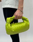 Borsa vera pelle intrecciata con manico