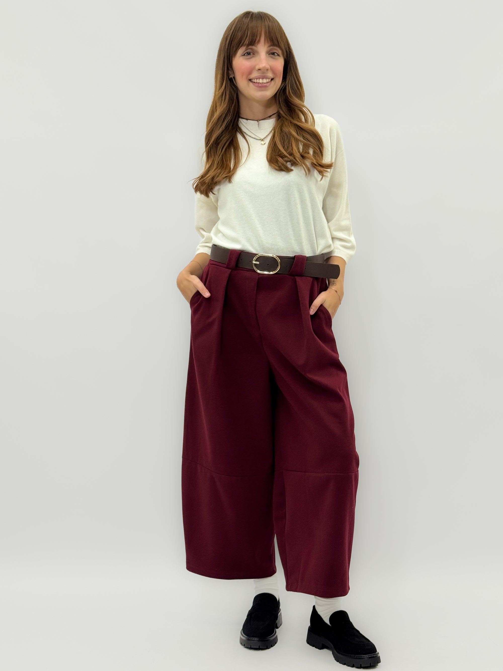 Pantaloni Palazzo Donna a Vita Alta – Morbidi, Ampi e Comodi