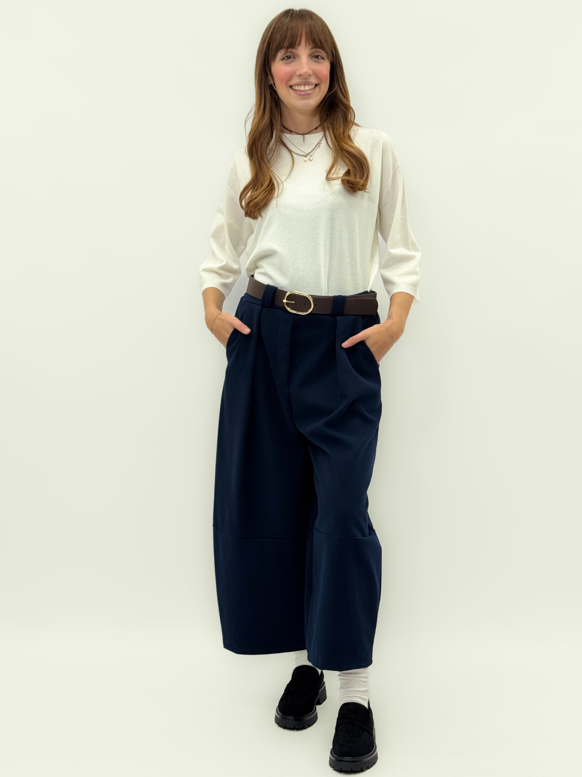 Pantaloni Palazzo Donna a Vita Alta – Morbidi, Ampi e Comodi