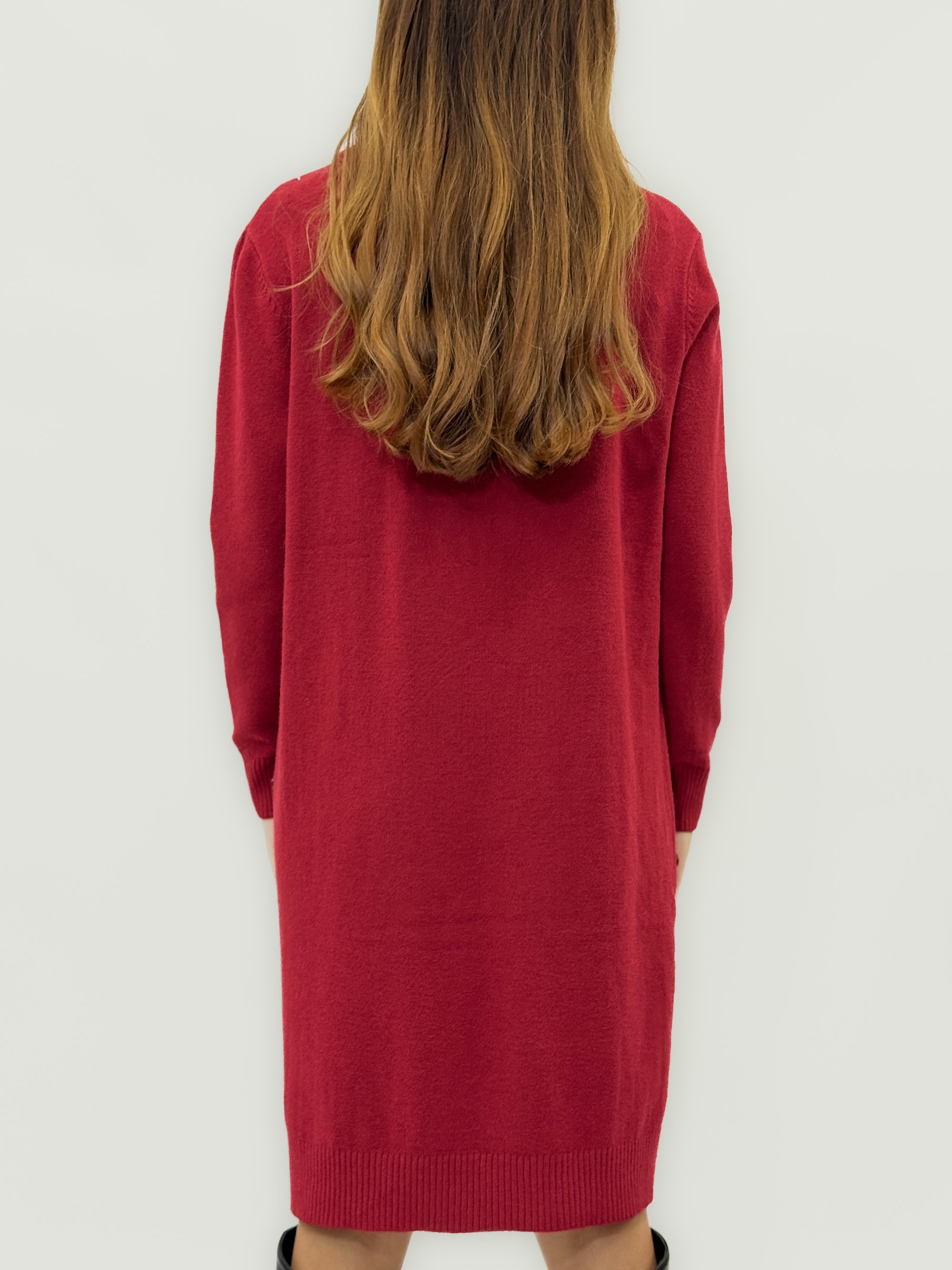 Vestito in Maglia Treccia a Collo Alto – Morbido e Caldo