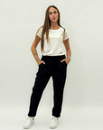 Pantaloni jogger con elastico in vita