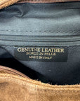 Borsa Secchiello in Vera Pelle cavallino con Dettagli Oro – Made in Italy