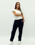 Pantaloni jogger con elastico in vita