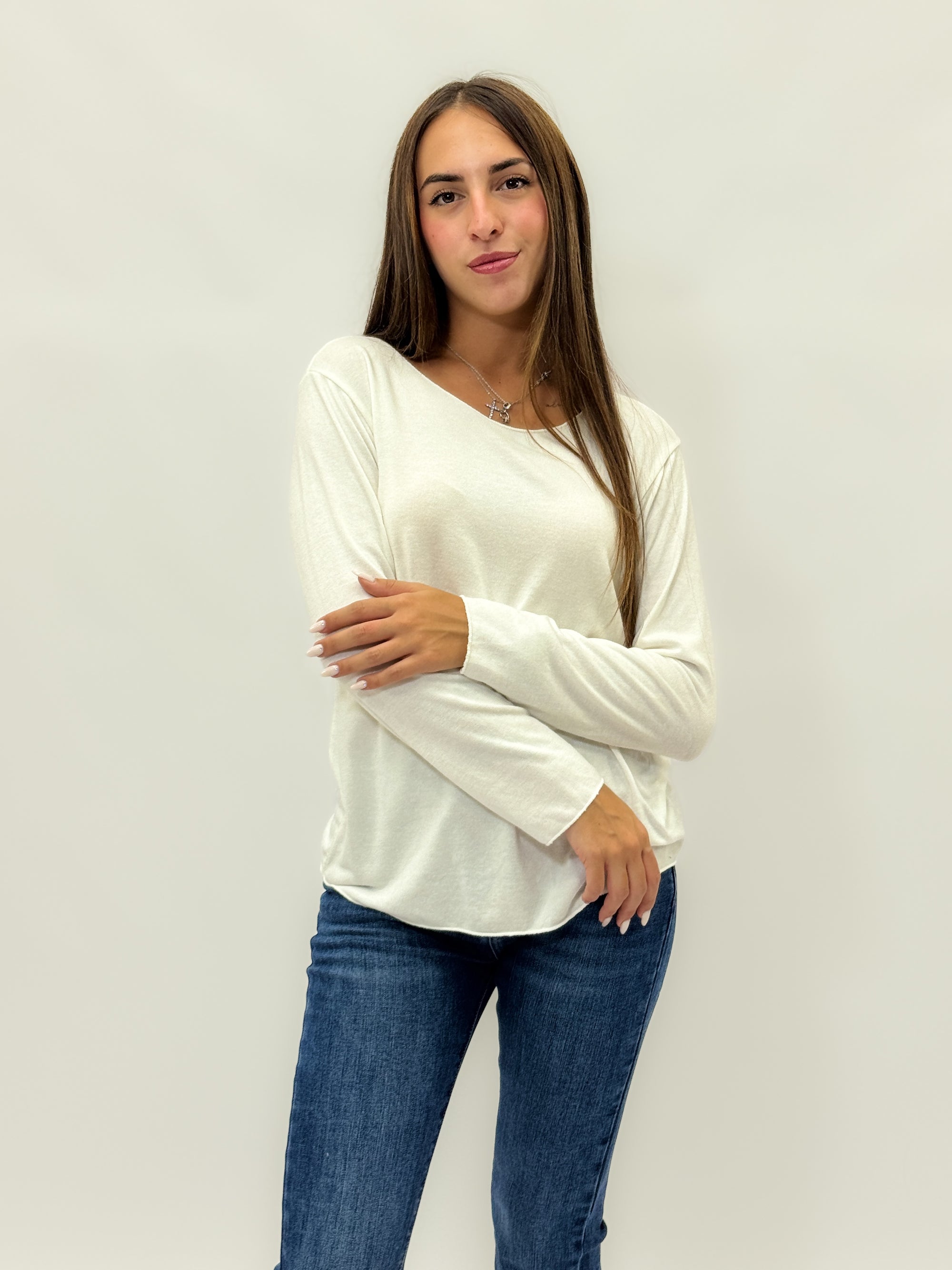 Maglia in cotone e lana
