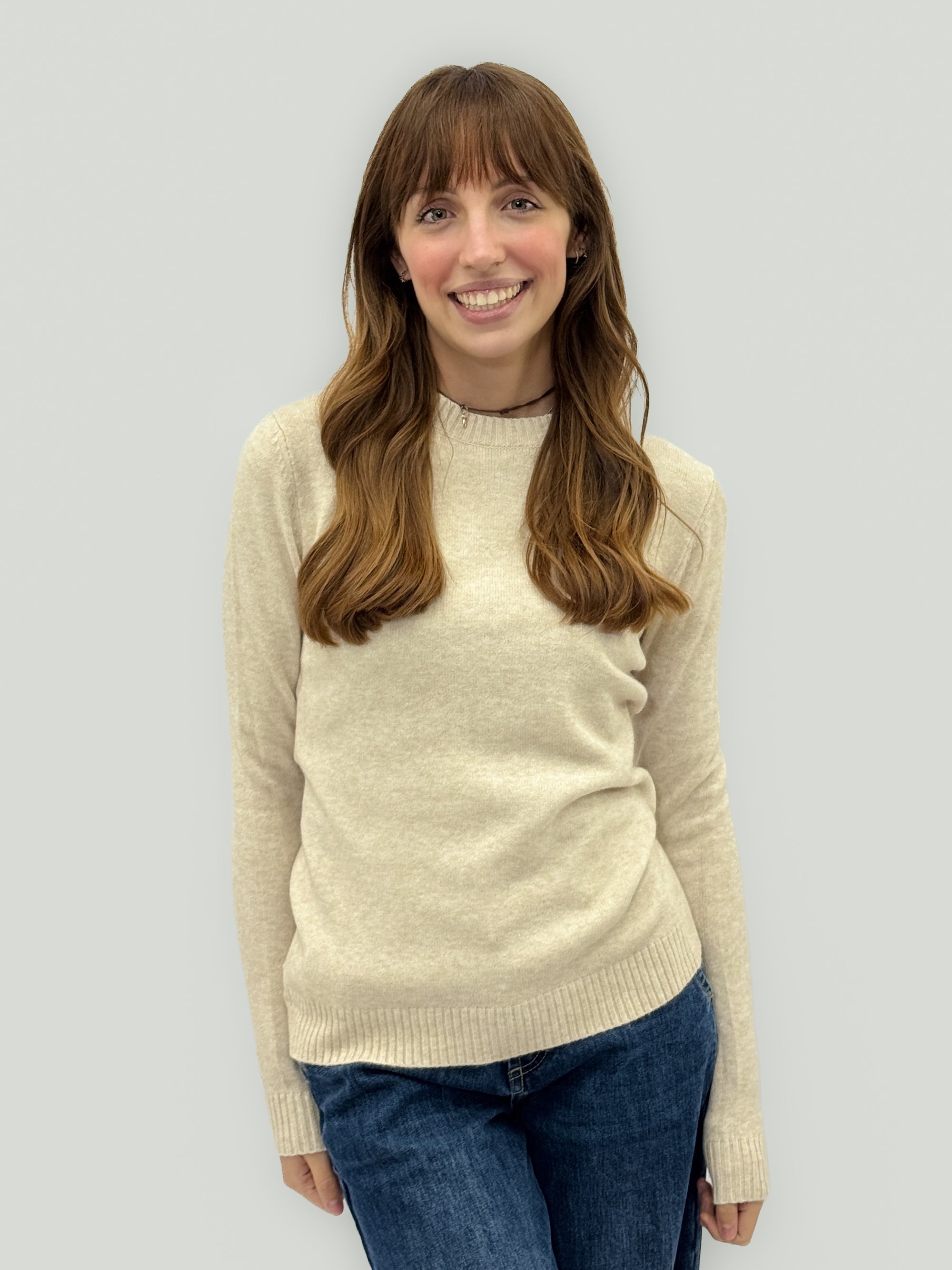 Maglioncino Basico Morbido a Girocollo – Tinta Unita