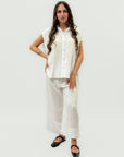 Completo in Lino Camicia e Pantalone Ampio