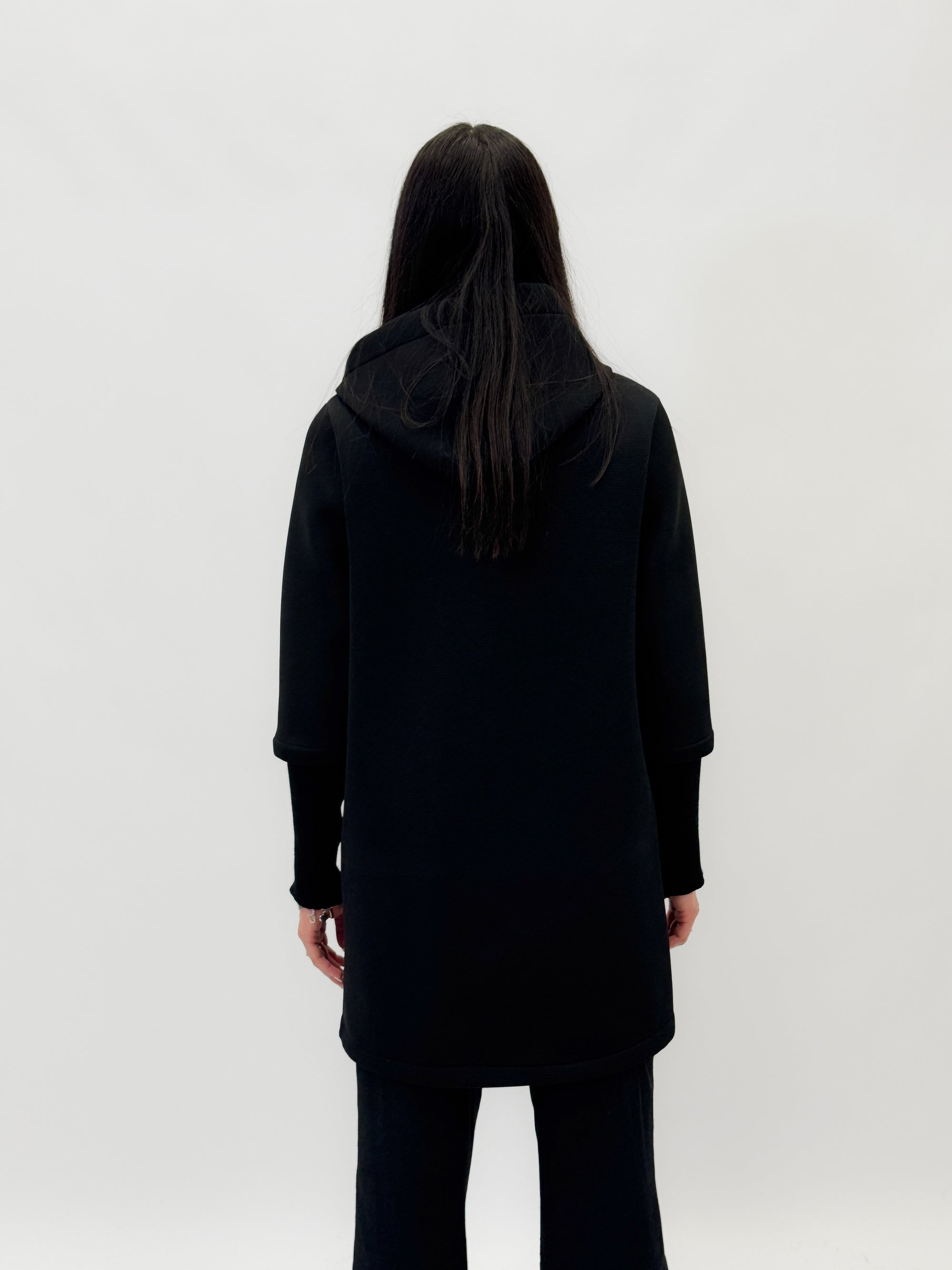 Giacca in neoprene con cappuccio