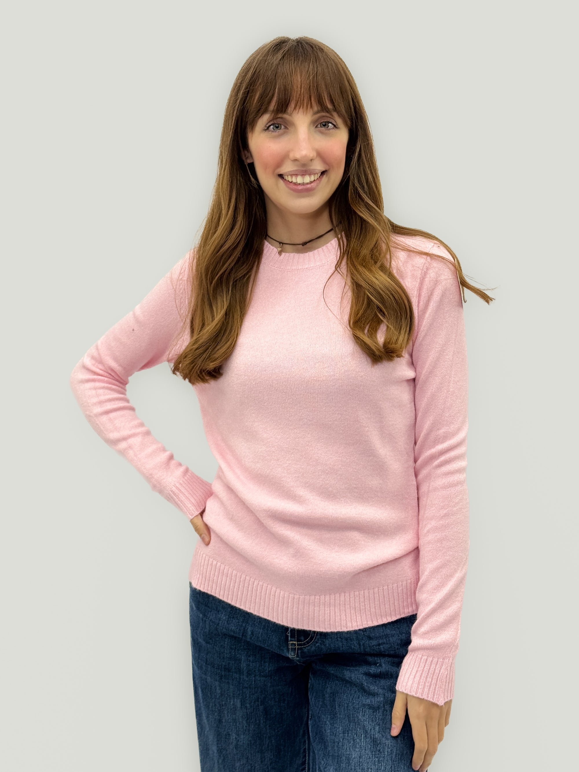 Maglioncino Basico Morbido a Girocollo – Tinta Unita