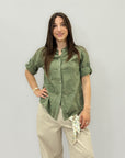 Camicia in cotone con ricami