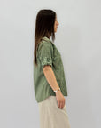 Camicia in cotone con ricami