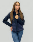 Giacca piumino softshell con cappuccio con inserti imbottiti