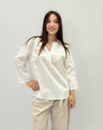 Camicia in cotone tinta unita