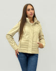 Giacca piumino softshell con cappuccio con inserti imbottiti