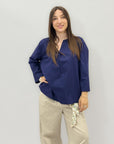 Camicia in cotone tinta unita