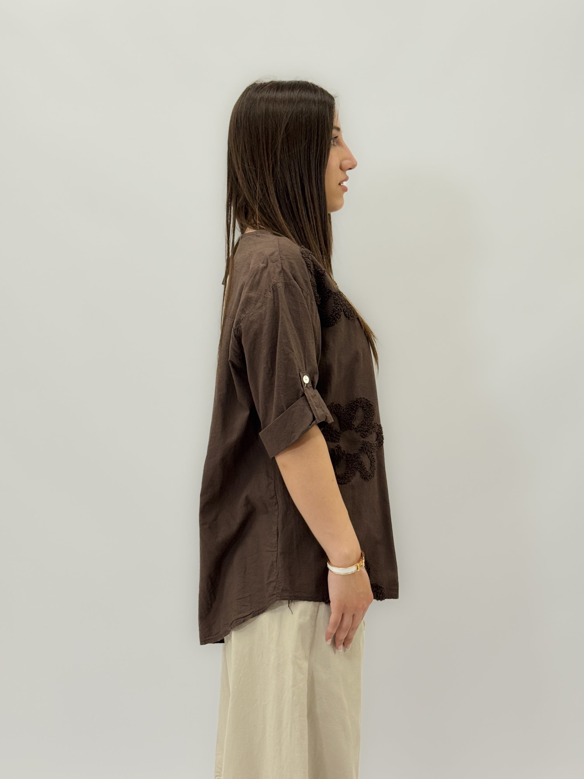 Camicia leggera con fiori