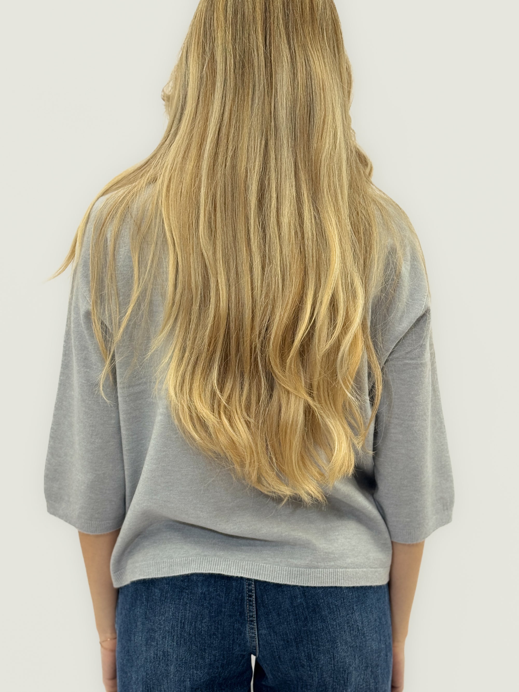 Maglia mezza maniche in misto lana – Morbida e Leggera