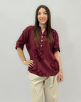 Camicia leggera con fiori