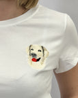 T-shirt petite con stampa ricamata