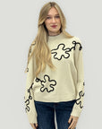 Maglione ricamato con motivi moderni – Morbido e Caldo