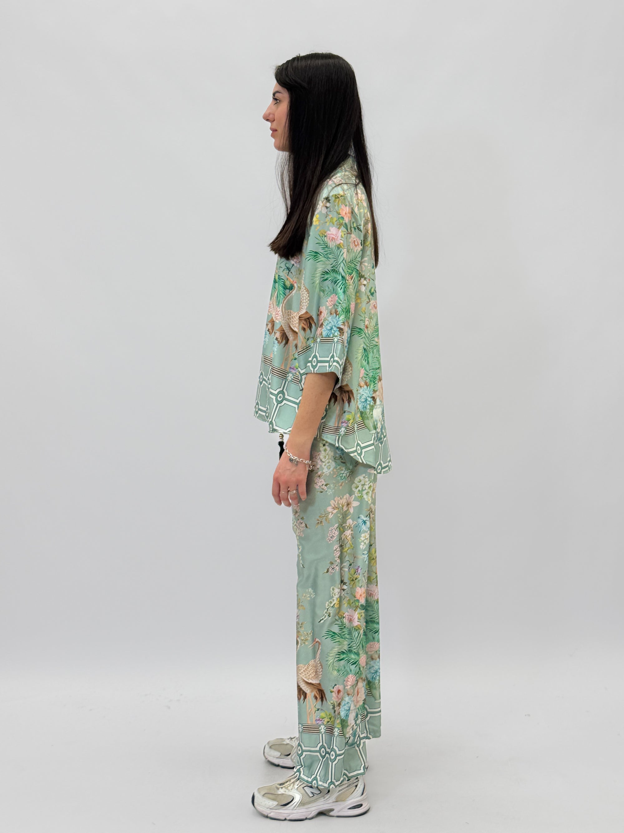 Completo maglia e pantaloni kimono