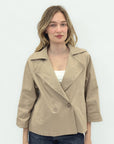 Trench corto in cotone