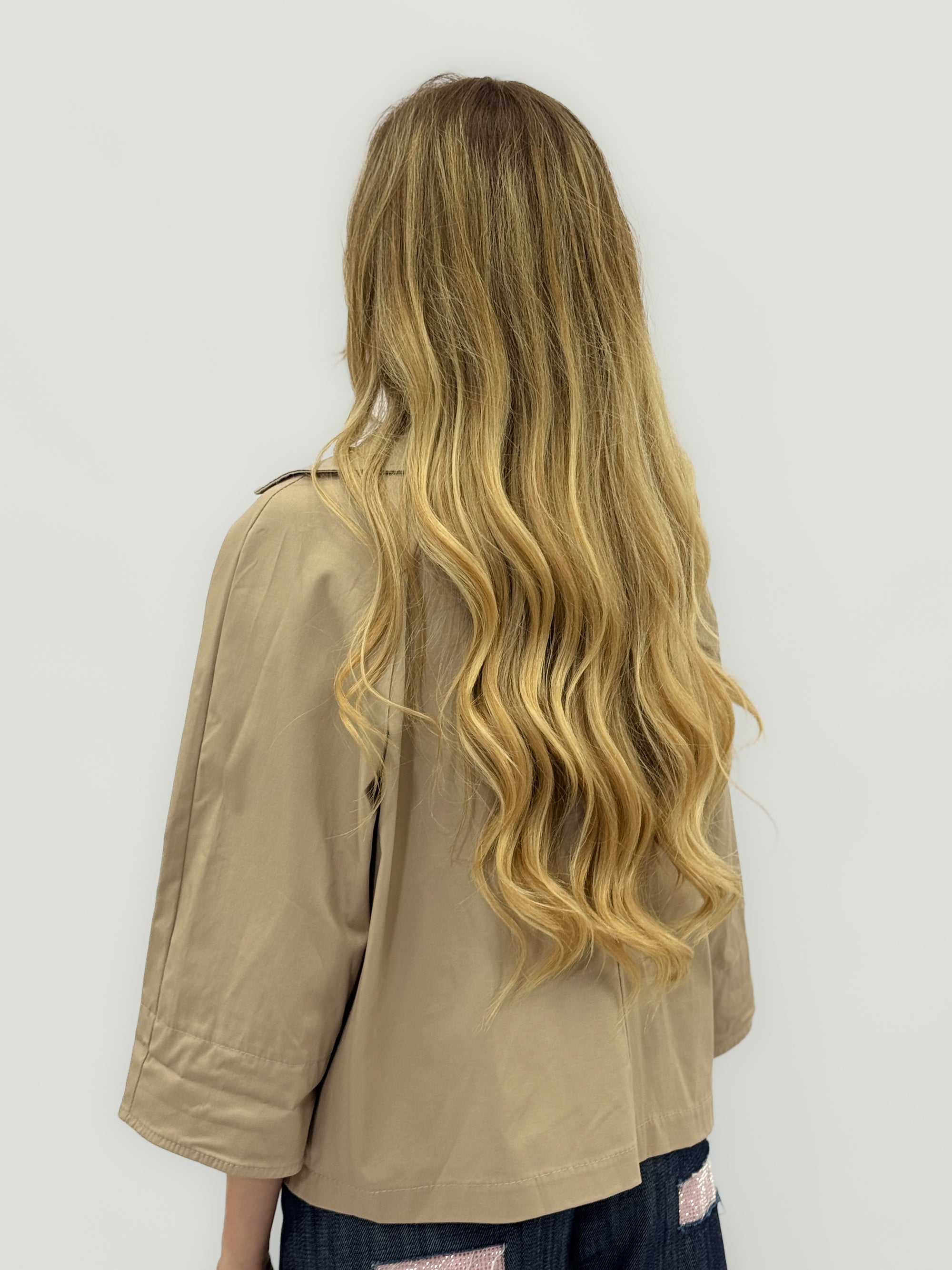 Trench corto in cotone