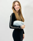 Pochette lurex con tracolla