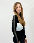 Pochette lurex con tracolla