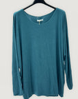 Maglia curvy oversize in misto lana con scollo ampio