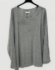 Maglia curvy oversize in misto lana con scollo ampio