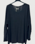 Maglia curvy oversize in misto lana con scollo ampio