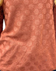Maglia donna a pois tono su tono in misto lana
