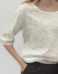 Maglia Ricamata in Cotone