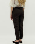 Pantalone Slim Fit in Cotone con Foulard