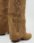 Stivali Texani in Camoscio con Ricami