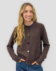 Cardigan donna con bottoni colorati
