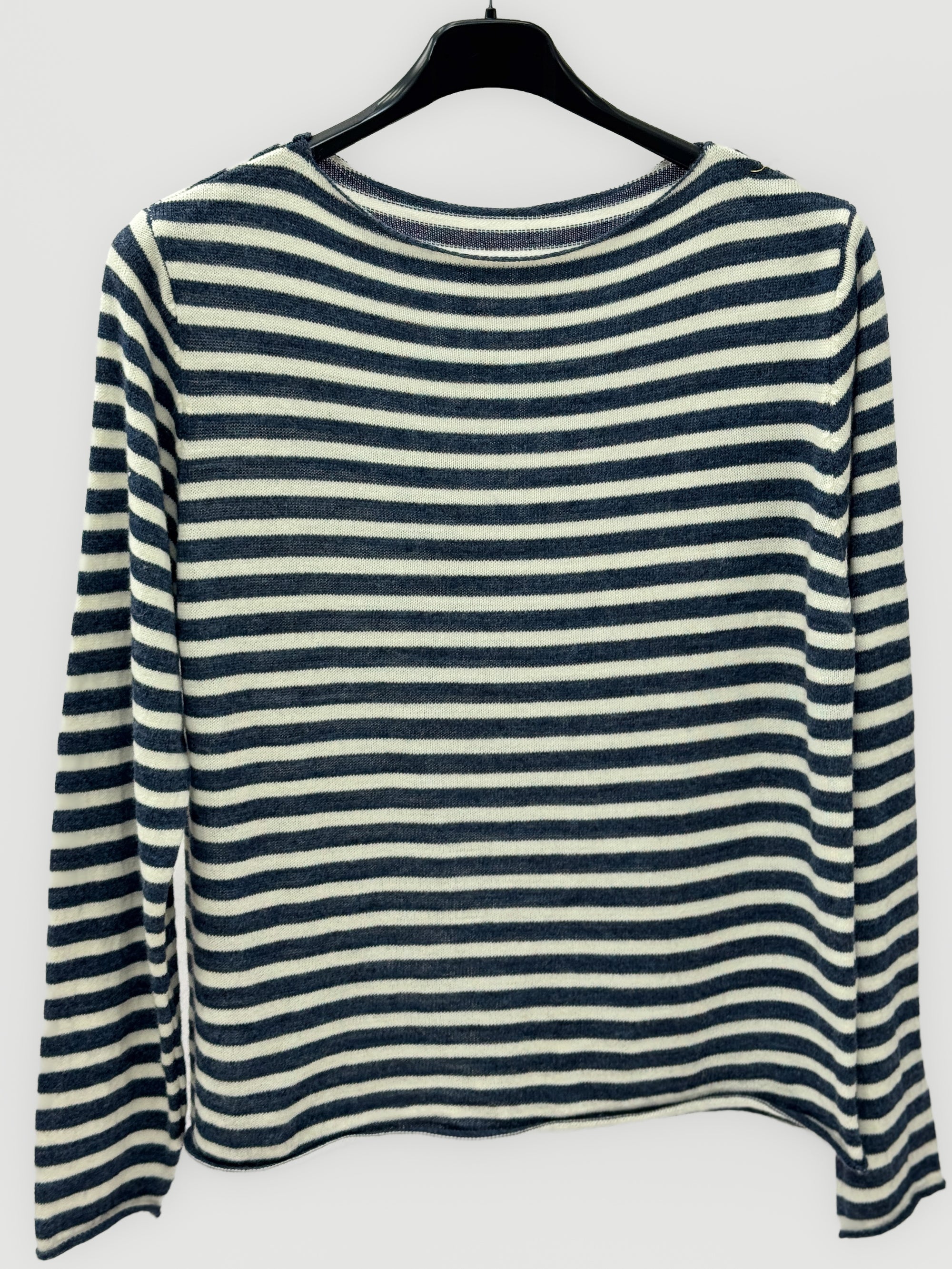 Maglia donna a righe in misto lana e alpaca
