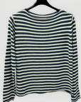 Maglia donna a righe in misto lana e alpaca