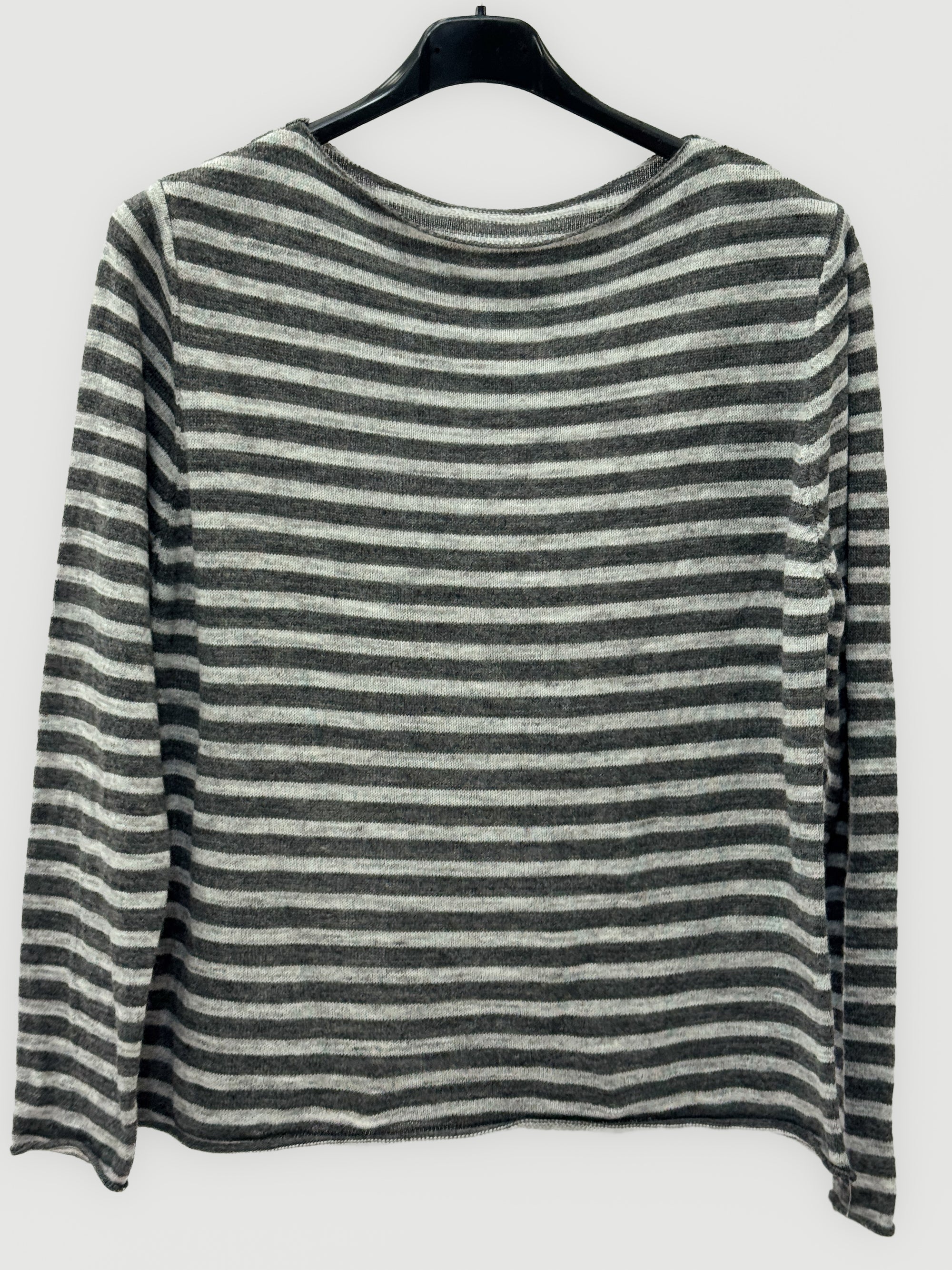 Maglia donna a righe in misto lana e alpaca
