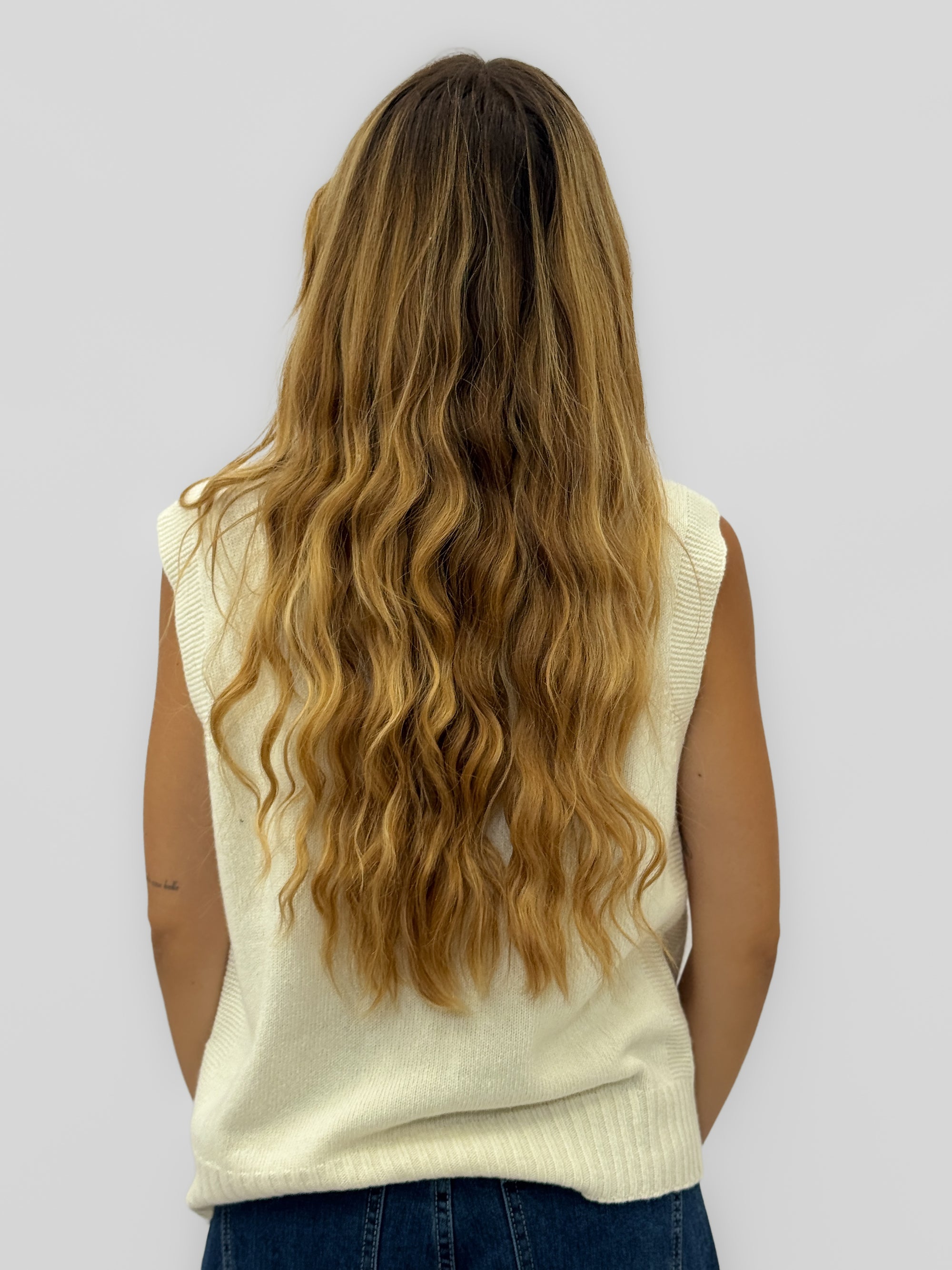 Gilet donna in maglia con lana e cashmere