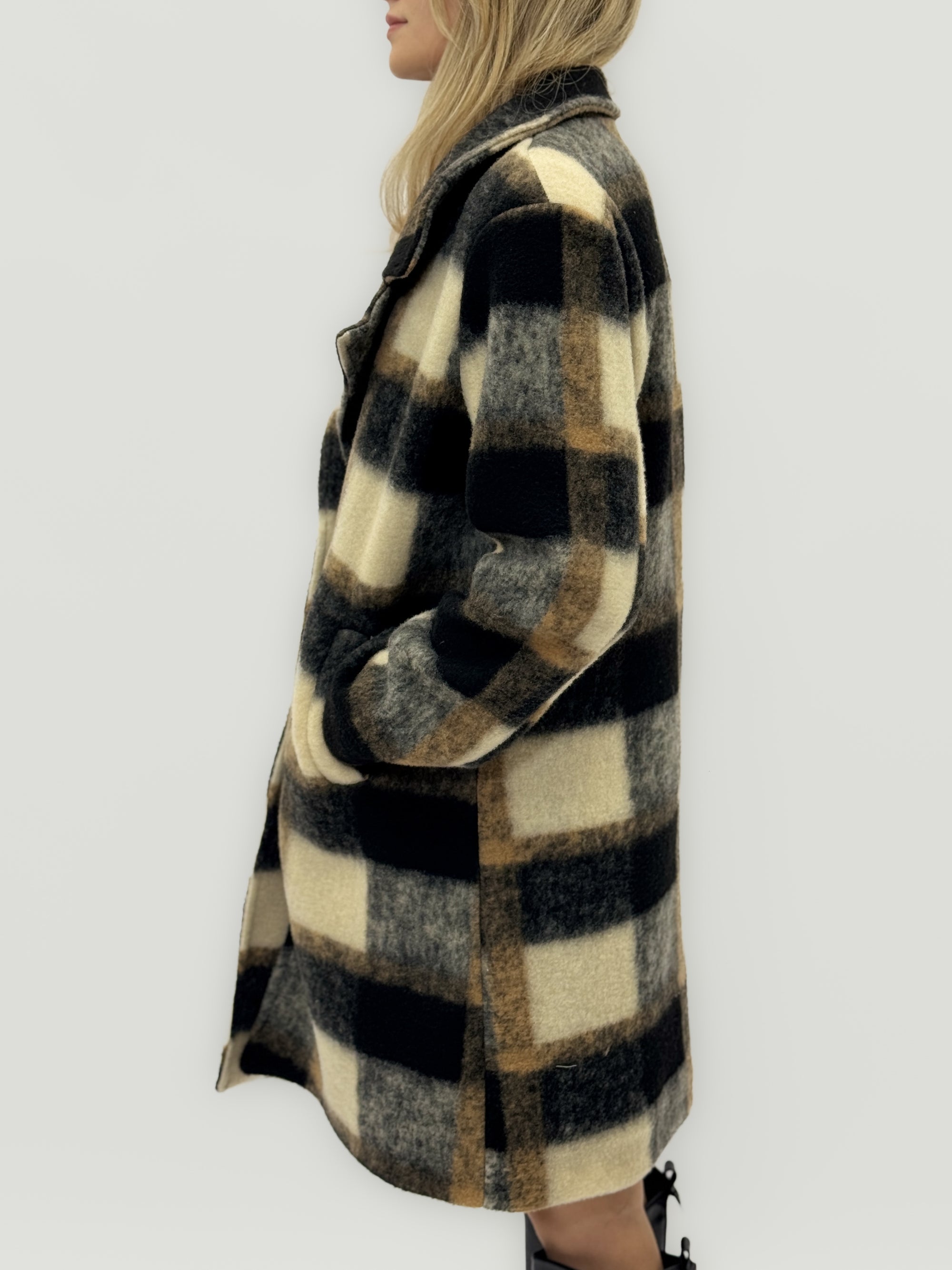 Cappotto a quadri oversize - Trendy e caldo