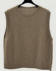 Gilet donna in maglia con lana e cashmere