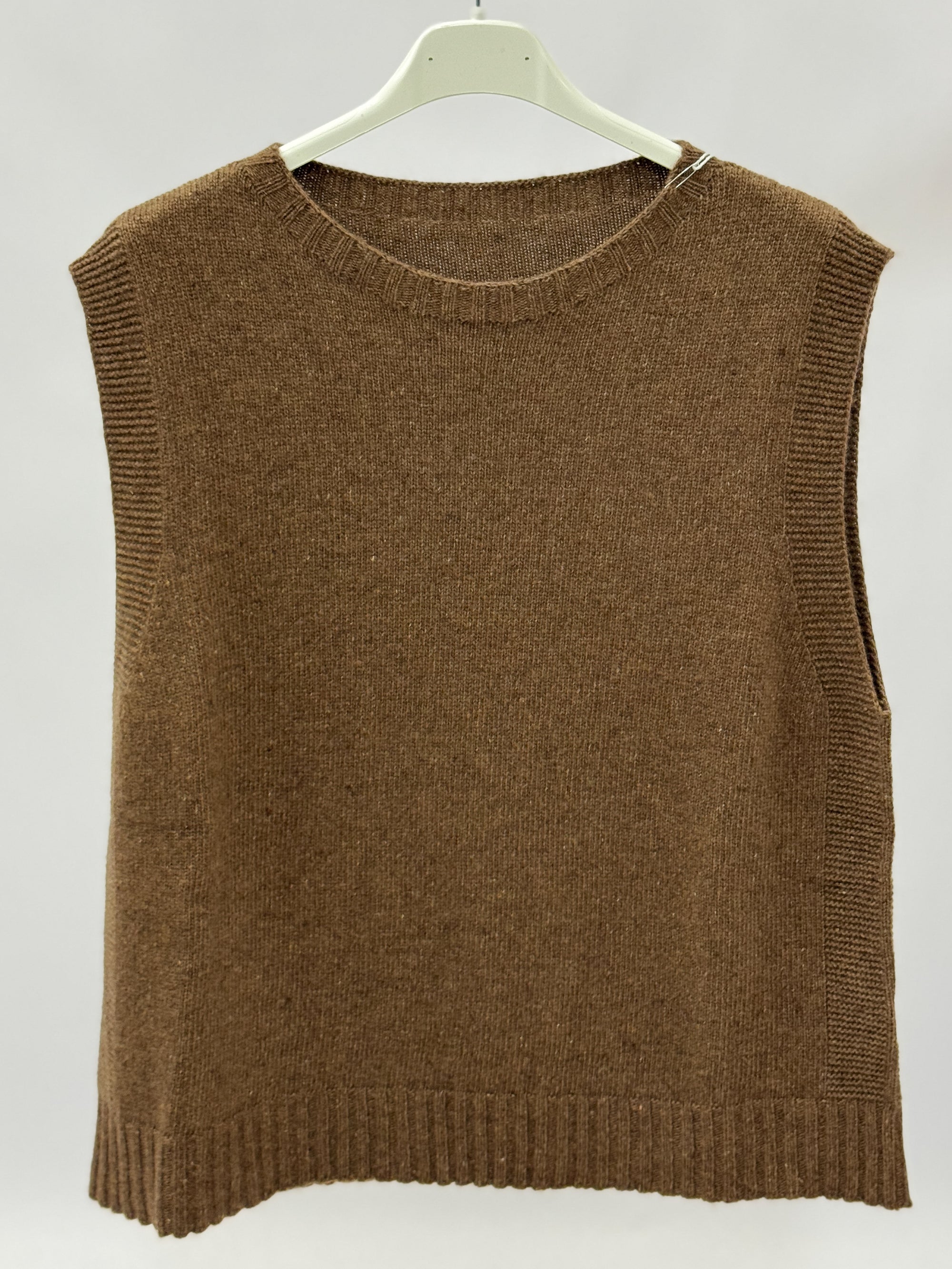 Gilet donna in maglia con lana e cashmere