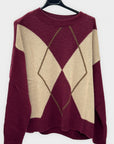 Maglione donna fantasia rombi con cashmere