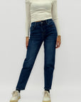 Jeans a vita alta gamba dritta