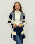 Cardigan morbido con cappuccio