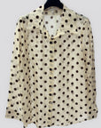 Camicia donna a pois con colletto ampio