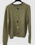 Cardigan donna con bottoni colorati